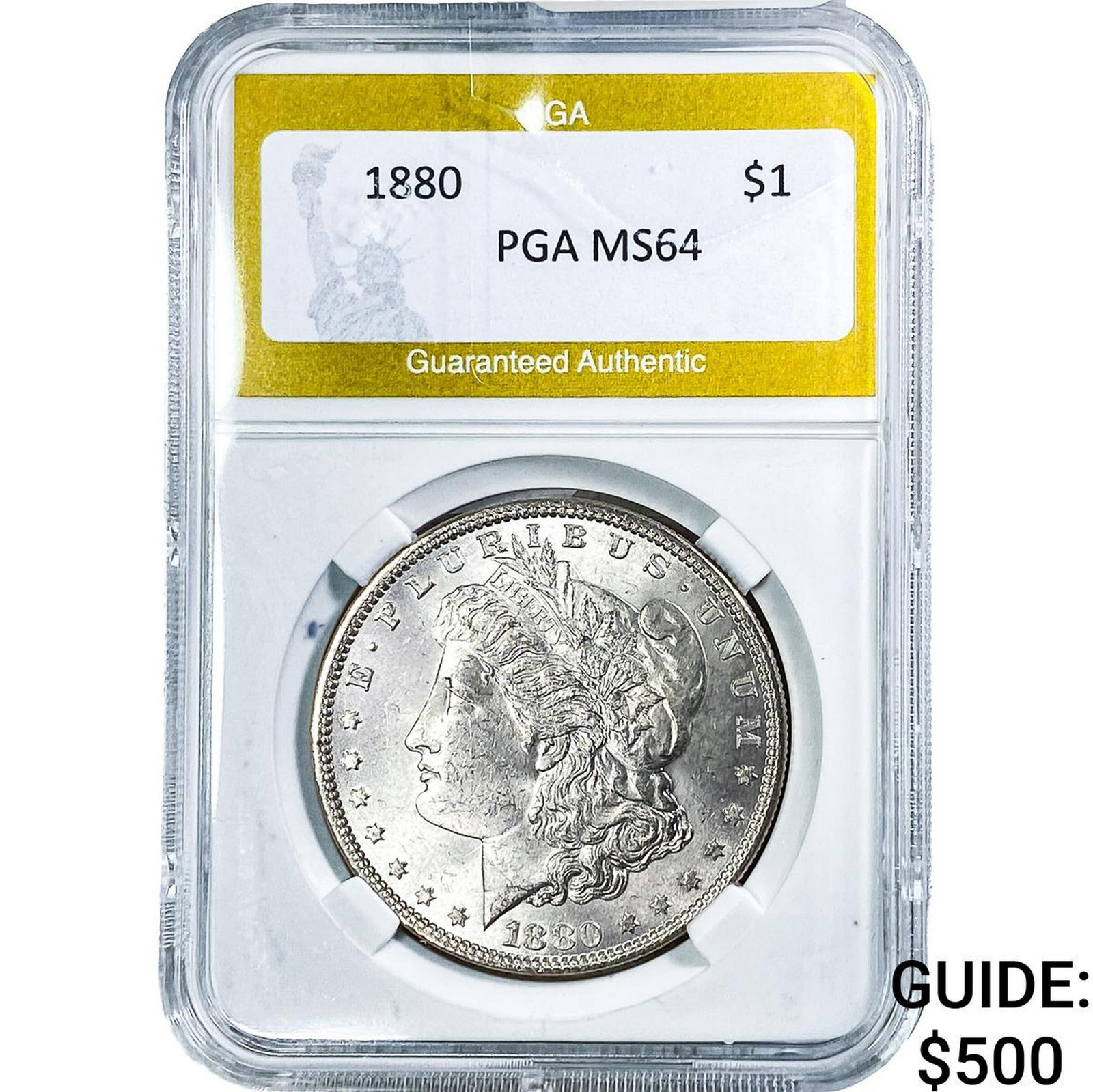 1880 Morgan Silver Dollar PGA MS64: 1880 Morgan Silver Dollar PGA MS64