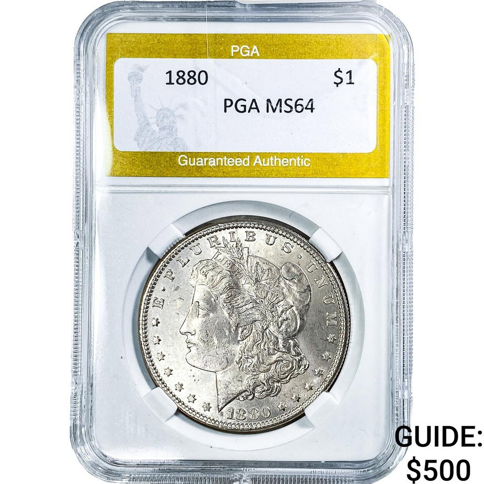 1880 Morgan Silver Dollar PGA MS64: 1880 Morgan Silver Dollar PGA MS64