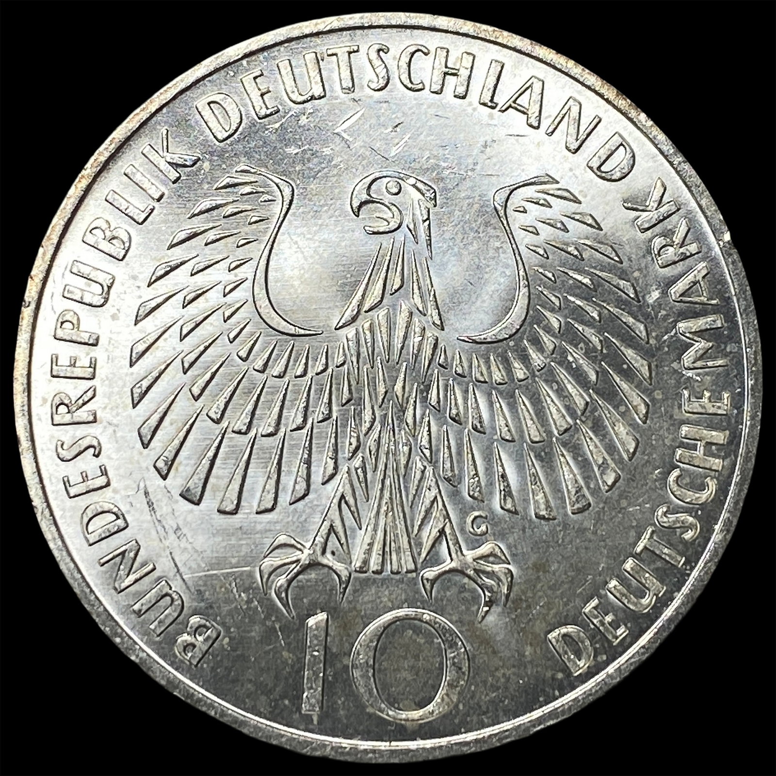 1972G West Germany Silver 10 Mark .3114oz ASW: 1972G West Germany Silver 10 Mark .3114oz ASW
