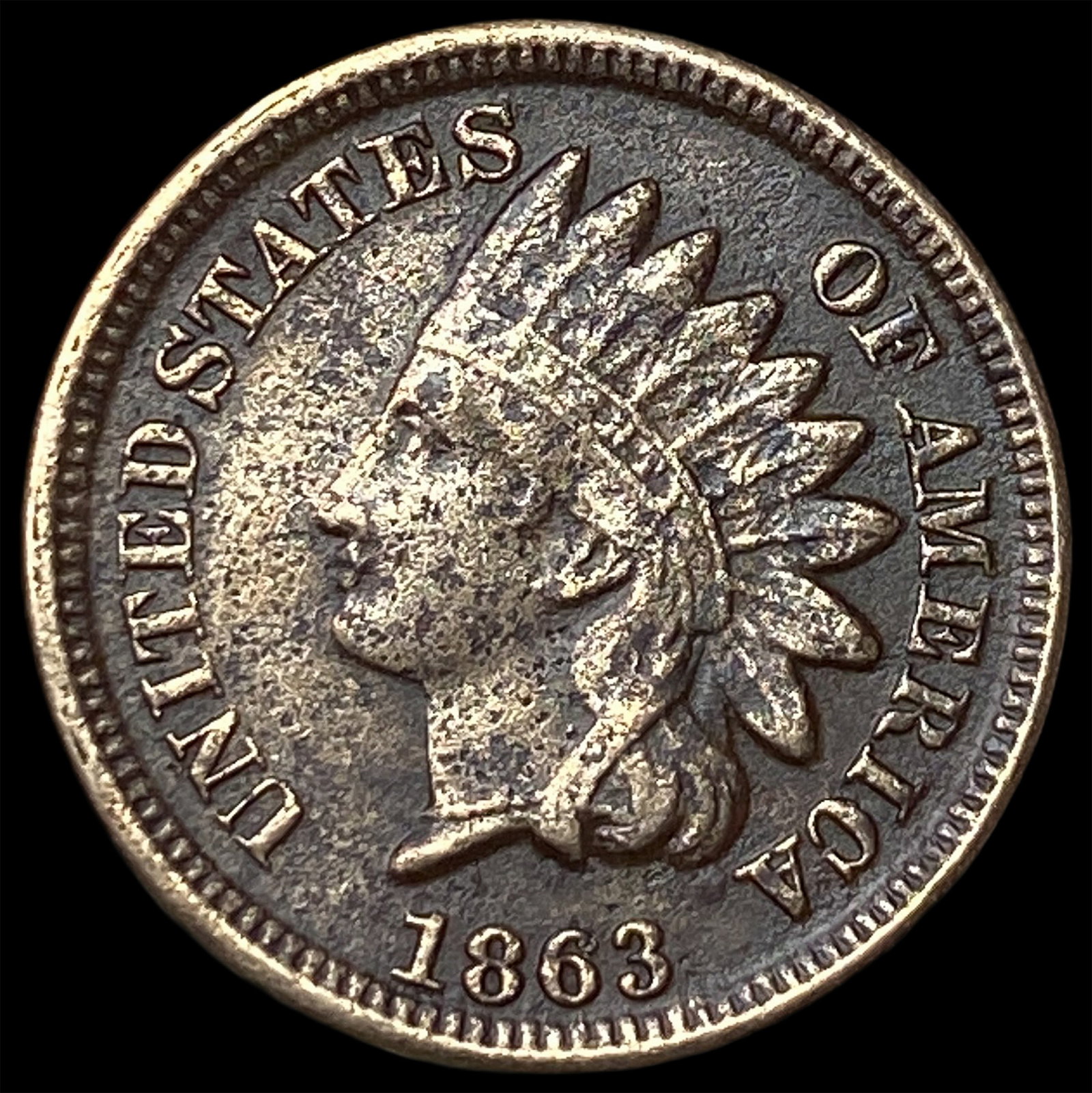 1863 Indian Head Cent LIGHTLY CIRCULATED (1 of 2)