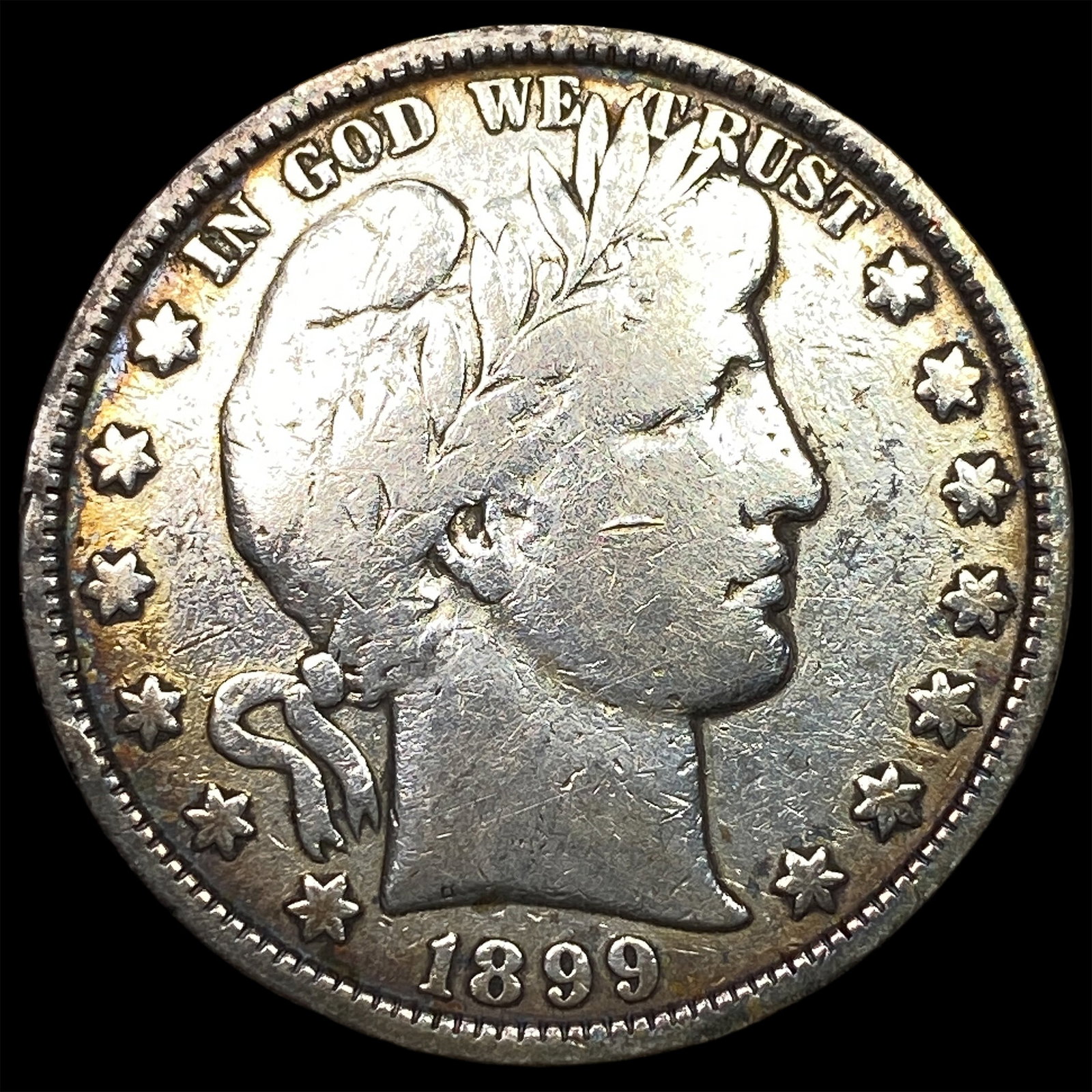 1899 Silver Barber Half Dollar NICELY CIRCULATED: 1899 Silver Barber Half Dollar NICELY CIRCULATED
