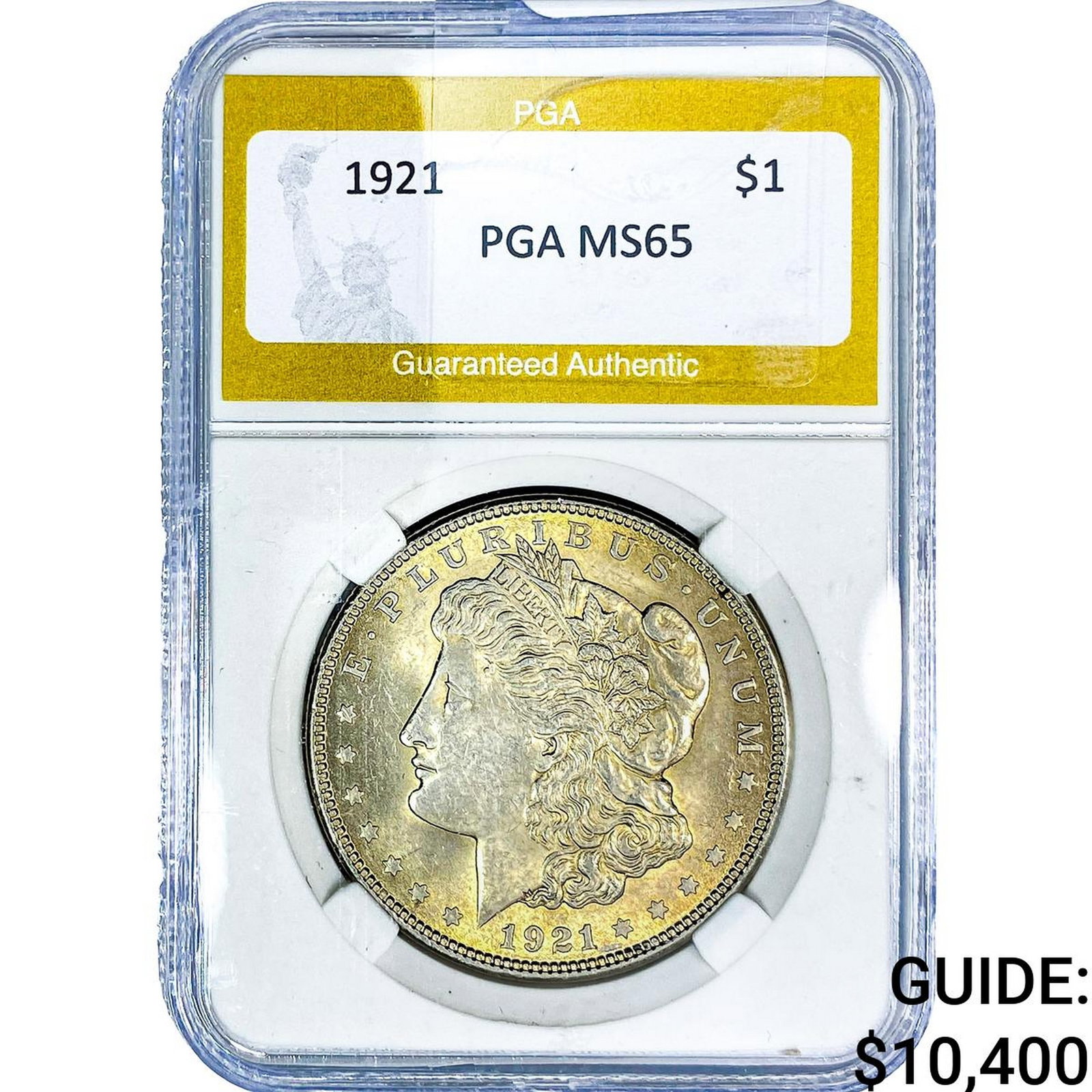 1921 Morgan Silver Dollar PGA MS65: 1921 Morgan Silver Dollar PGA MS65