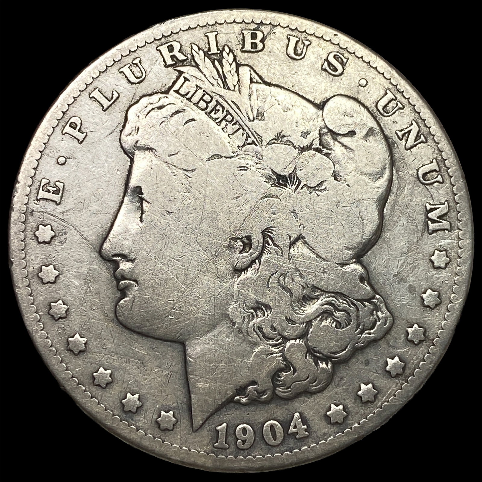 1904-S Silver Morgan Dollar NICELY CIRCULATED: 1904-S Silver Morgan Dollar NICELY CIRCULATED
