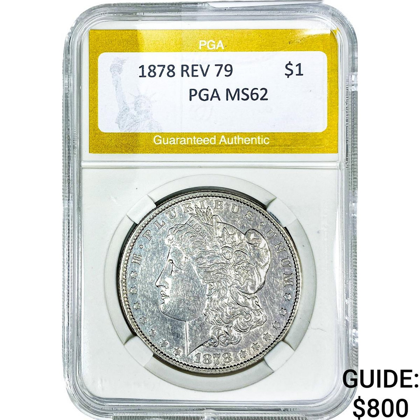 1878 Rev 79 Morgan Silver Dollar PGA MS62 (1 of 2)