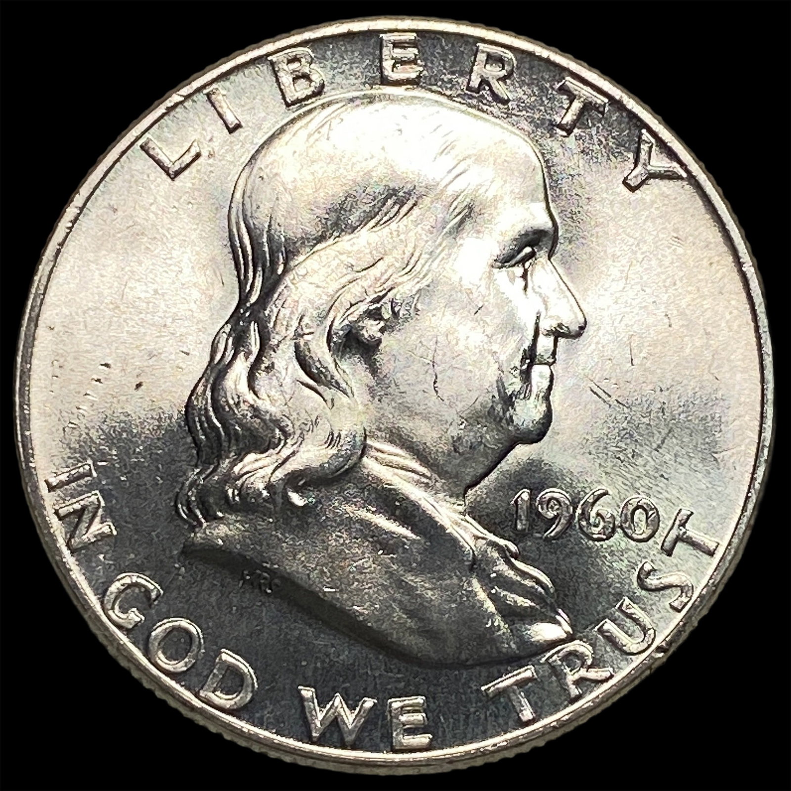 1960-D Silver Franklin Half Dollar CHOICE BU (1 of 2)