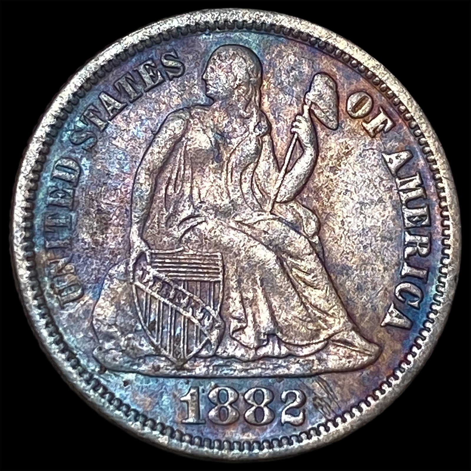 1882 Silver Seated Liberty Dime HIGH GRADE: 1882 Silver Seated Liberty Dime HIGH GRADE