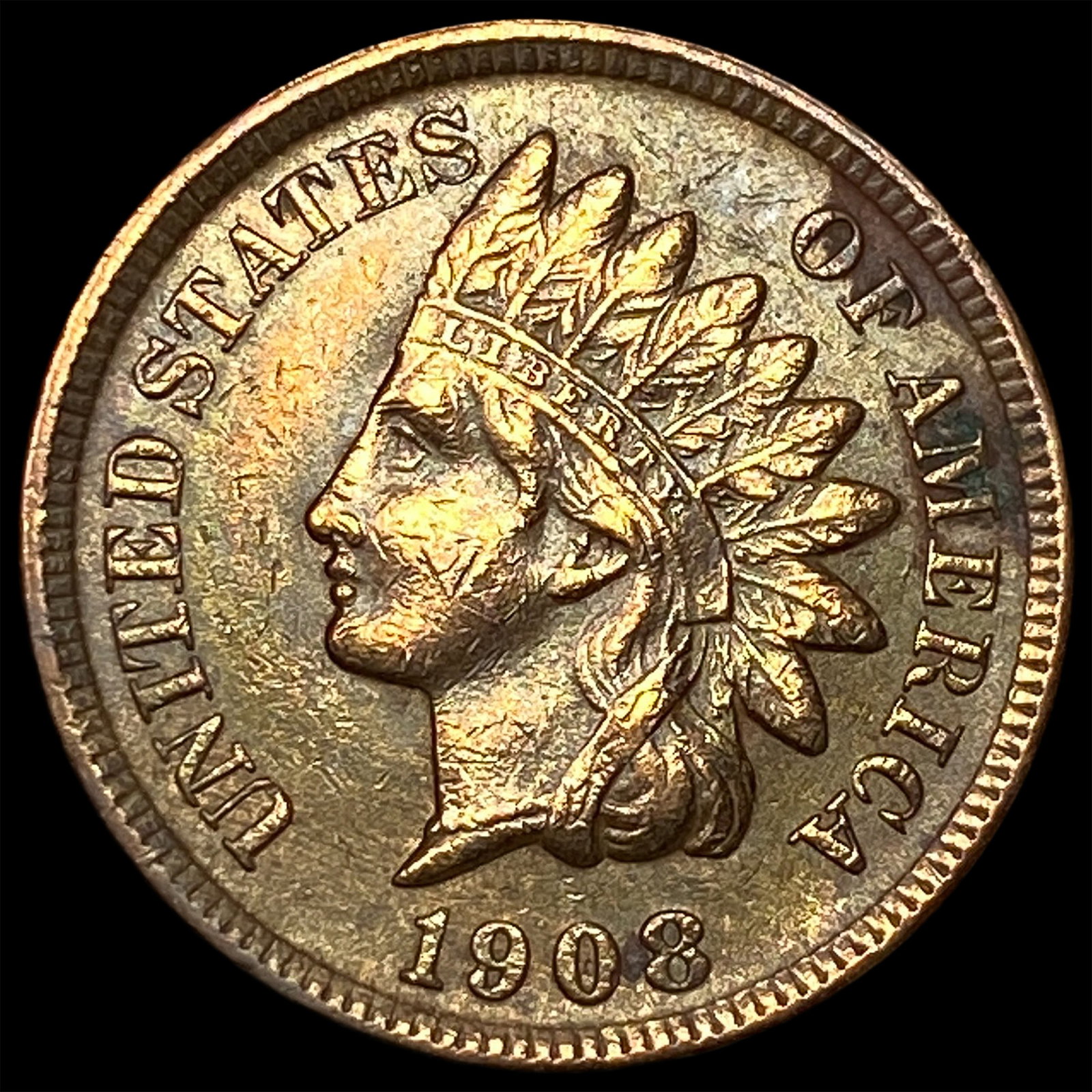 1908-S Indian Head Cent CLOSELY UNCIRCULATED: 1908-S Indian Head Cent CLOSELY UNCIRCULATED