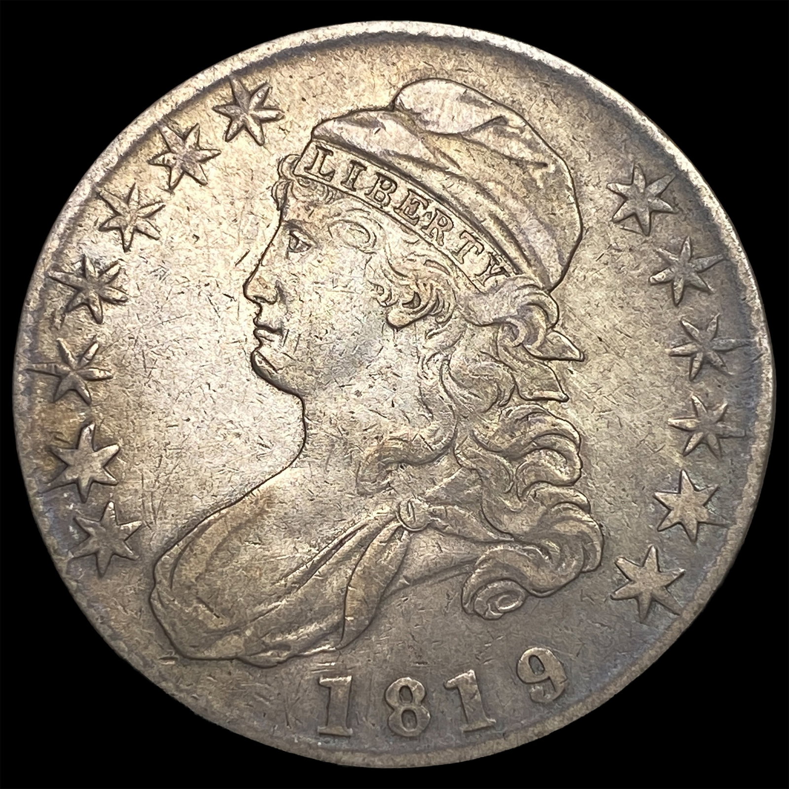 1819 Capped Bust Half Dollar NEARLY UNCIRCULATED (1 of 2)
