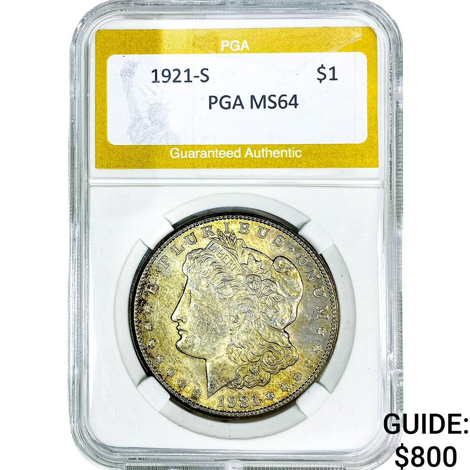1921-S Morgan Silver Dollar PGA MS64: 1921-S Morgan Silver Dollar PGA MS64
