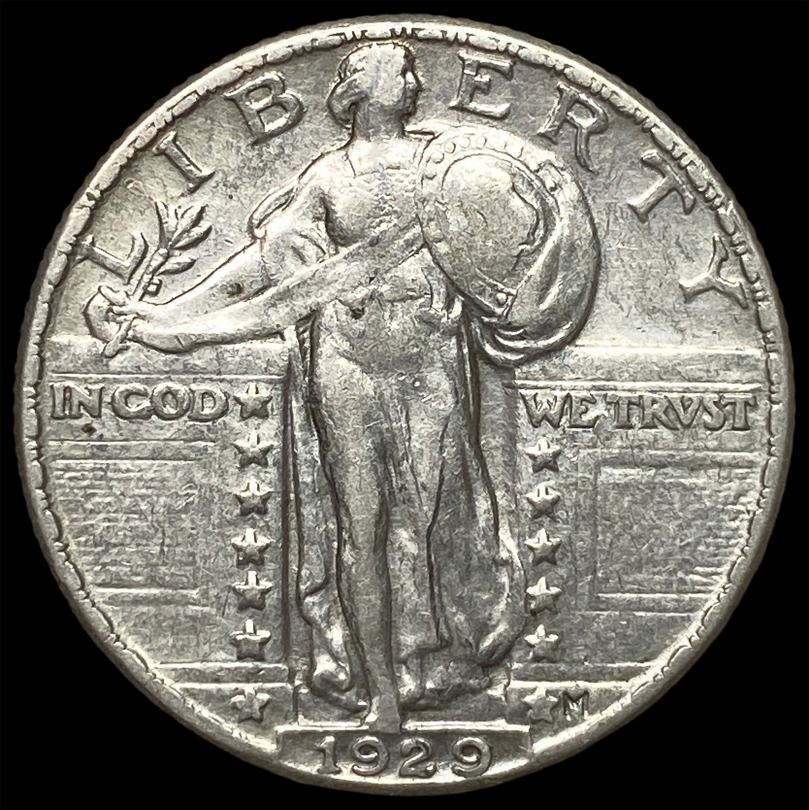 1929 Standing Liberty Silver Quarter NEARLY UNCIRCULATED: 1929 Standing Liberty Silver Quarter NEARLY UNCIRCULATED