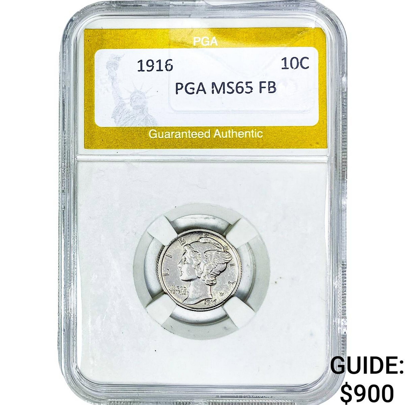 1916 Mercury Silver Dime PGA MS65 FB (1 of 2)