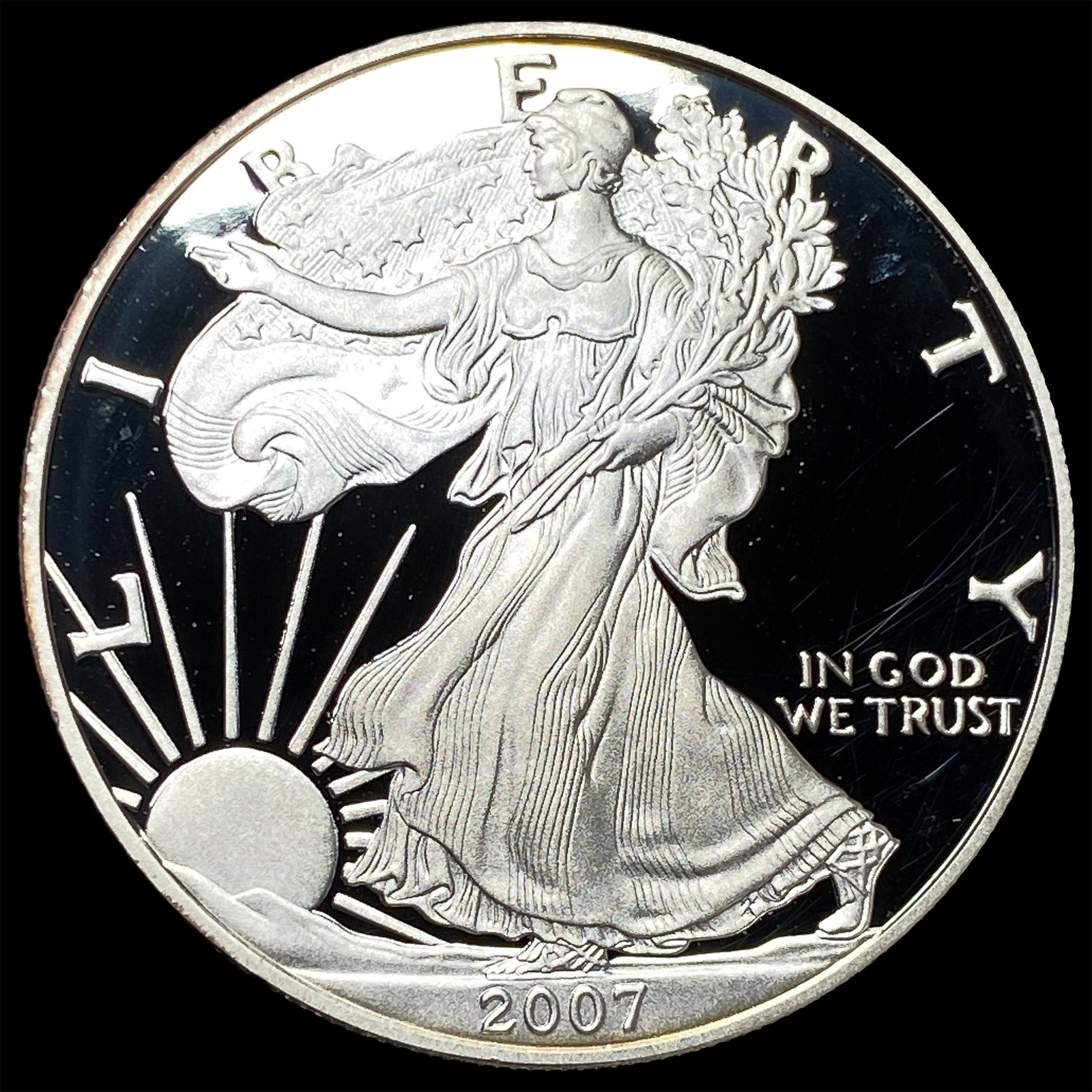 2007-W 1oz Silver American Eagle Proof GEM PROOF (1 of 2)