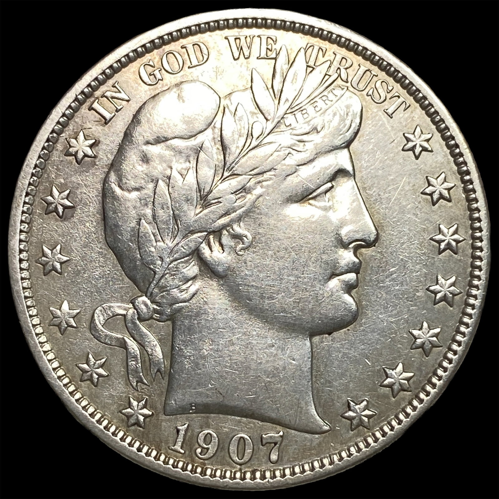 1907-O Silver Barber Half Dollar CLOSELY UNCIRCULATED: 1907-O Silver Barber Half Dollar CLOSELY UNCIRCULATED