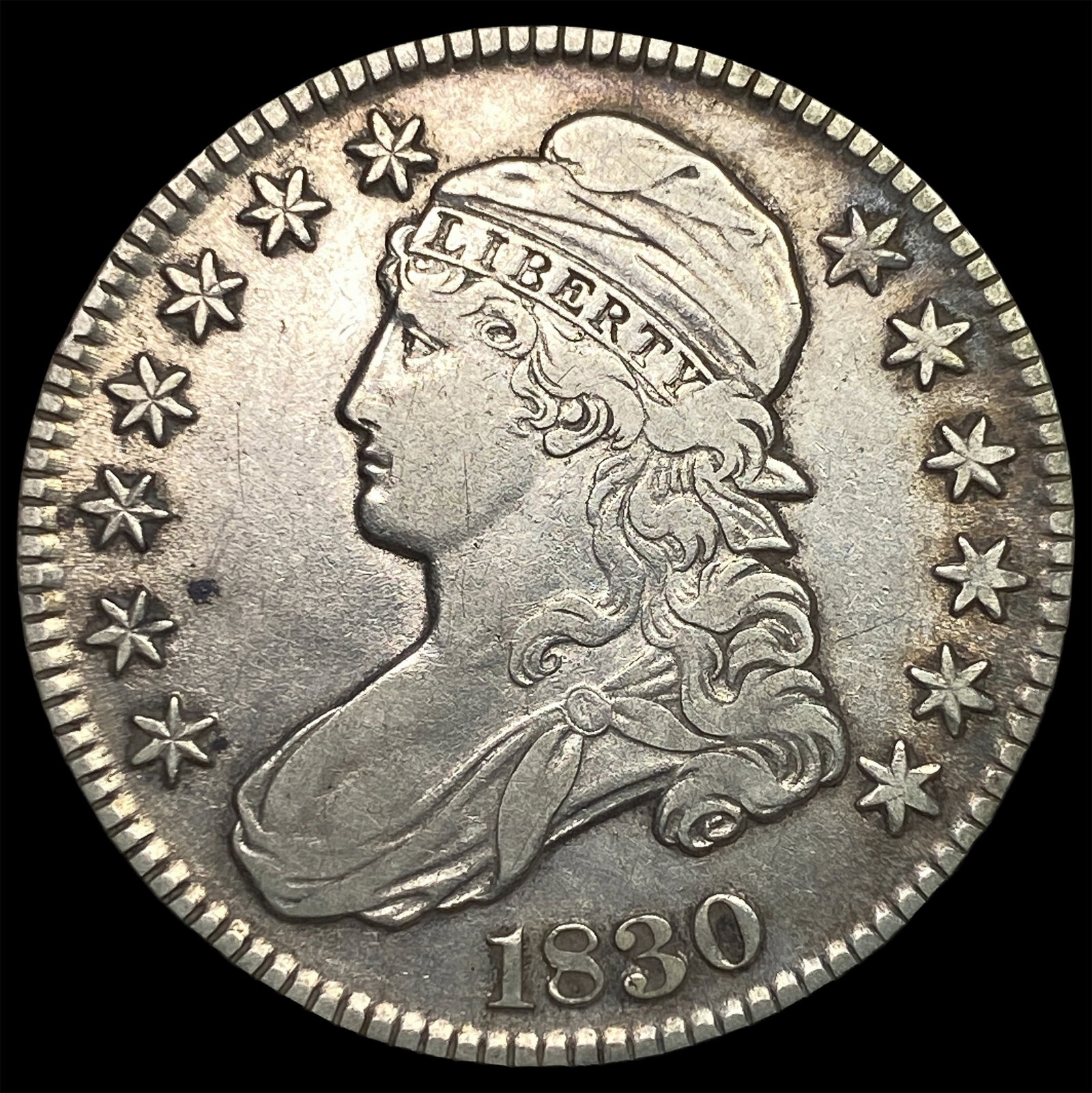 1830 Silver Capped Bust Half Dollar NEARLY UNCIRCULATED: 1830 Silver Capped Bust Half Dollar NEARLY UNCIRCULATED