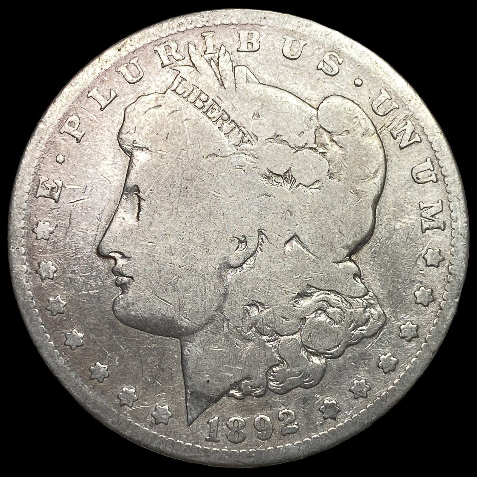 1892-S Silver Morgan Dollar NICELY CIRCULATED: 1892-S Silver Morgan Dollar NICELY CIRCULATED
