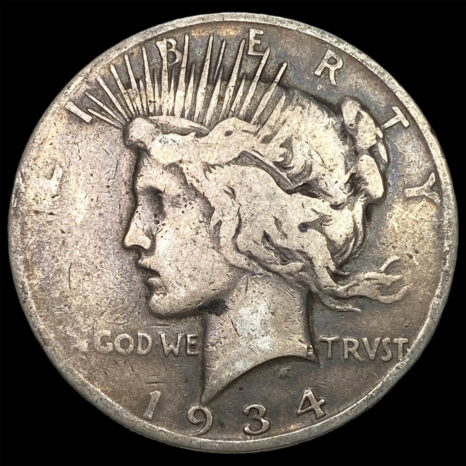 1934-S Peace Silver Dollar NICELY CIRCULATED (1 of 2)