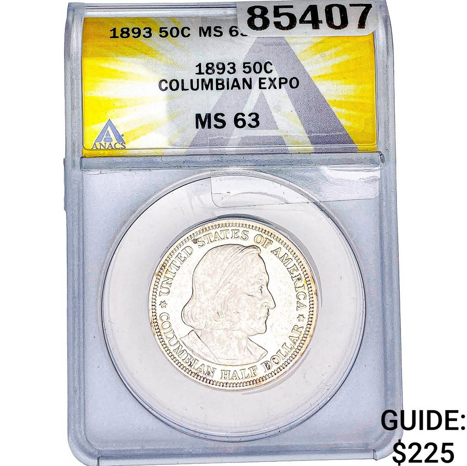 1893 Columbian Expo Half Dollar ANACS MS63 (1 of 2)
