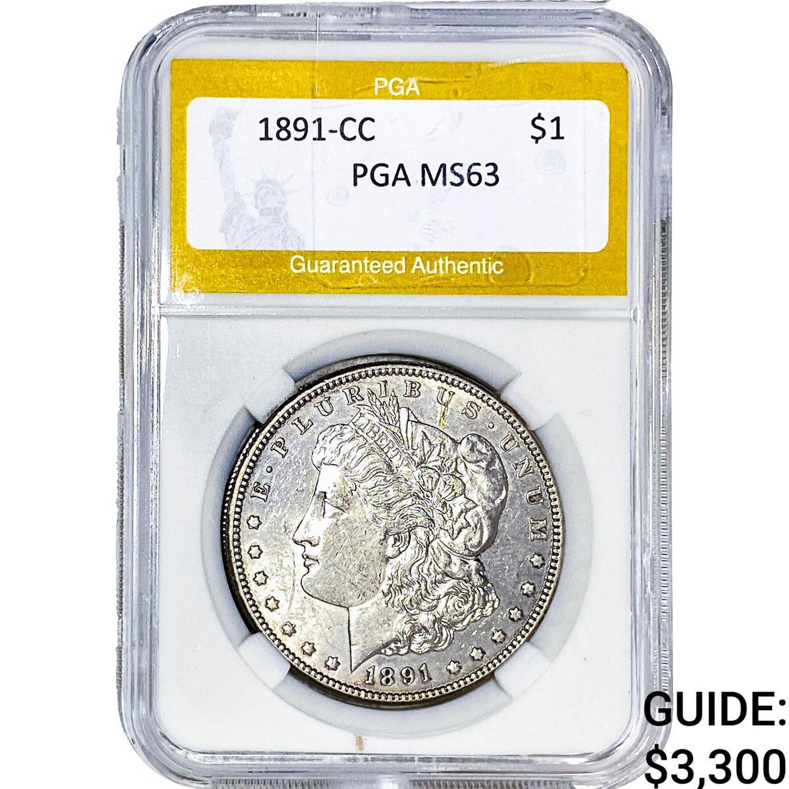 1891-CC Morgan Silver Dollar PGA MS63 (1 of 2)