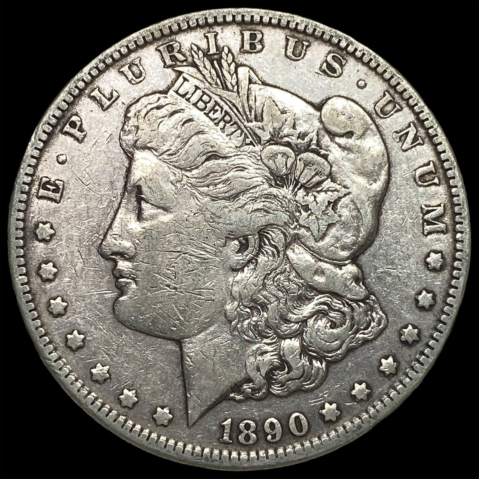 1890-CC Silver Morgan Dollar NEARLY UNCIRCULATED: 1890-CC Silver Morgan Dollar NEARLY UNCIRCULATED