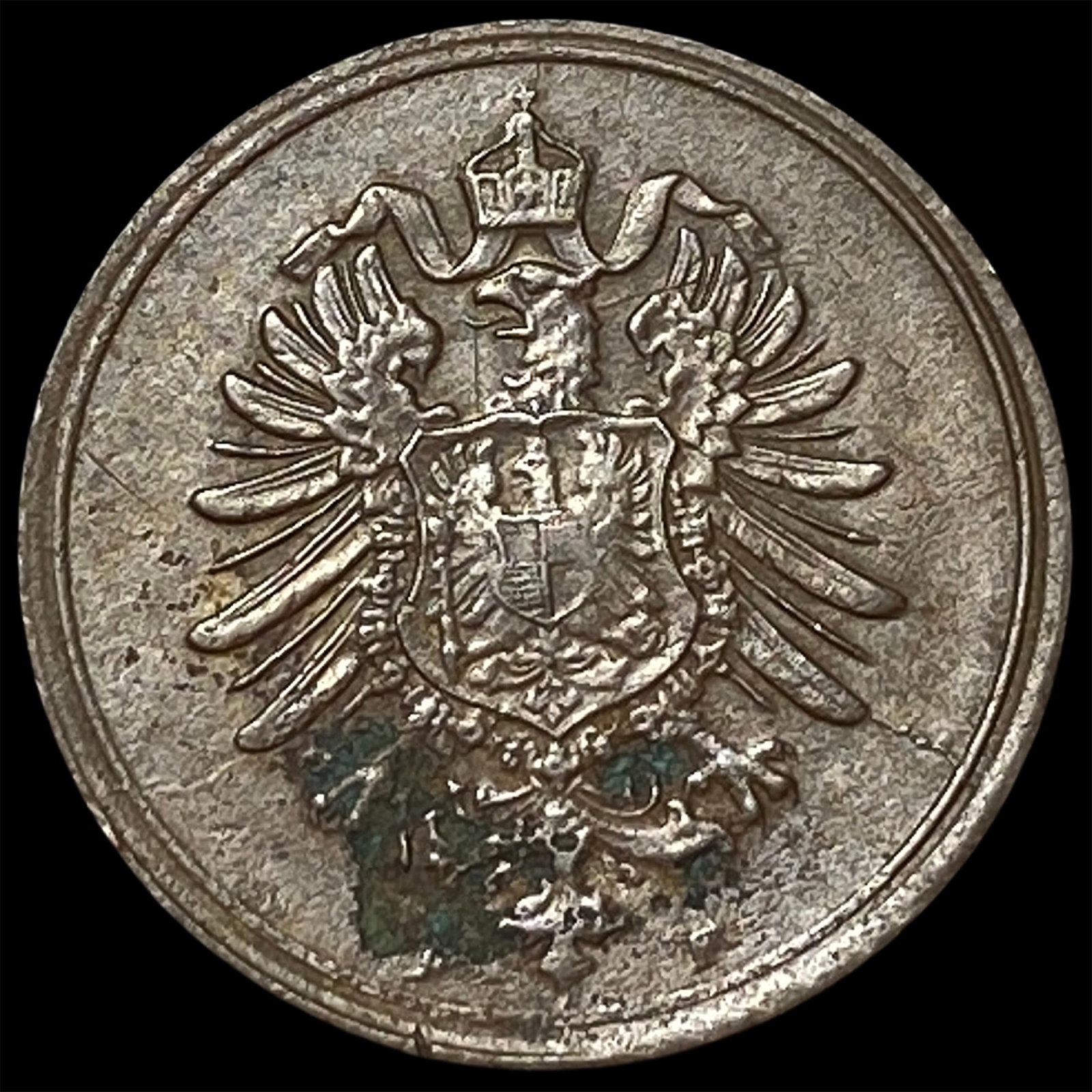 1887-F Germany Copper 1 Pfennig: 1887-F Germany Copper 1 Pfennig