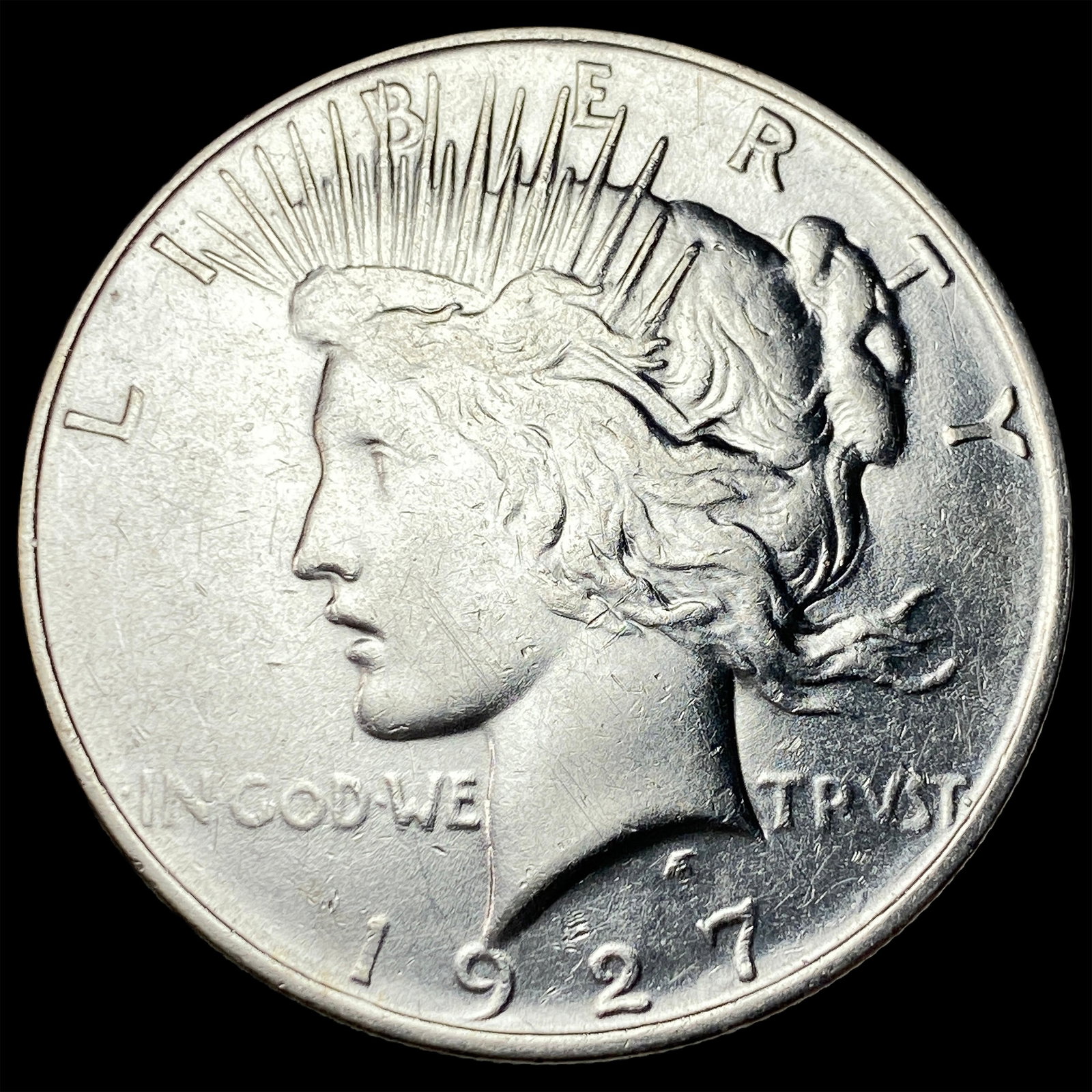 1927-D Silver Peace Dollar CLOSELY UNCIRCULATED: 1927-D Silver Peace Dollar CLOSELY UNCIRCULATED
