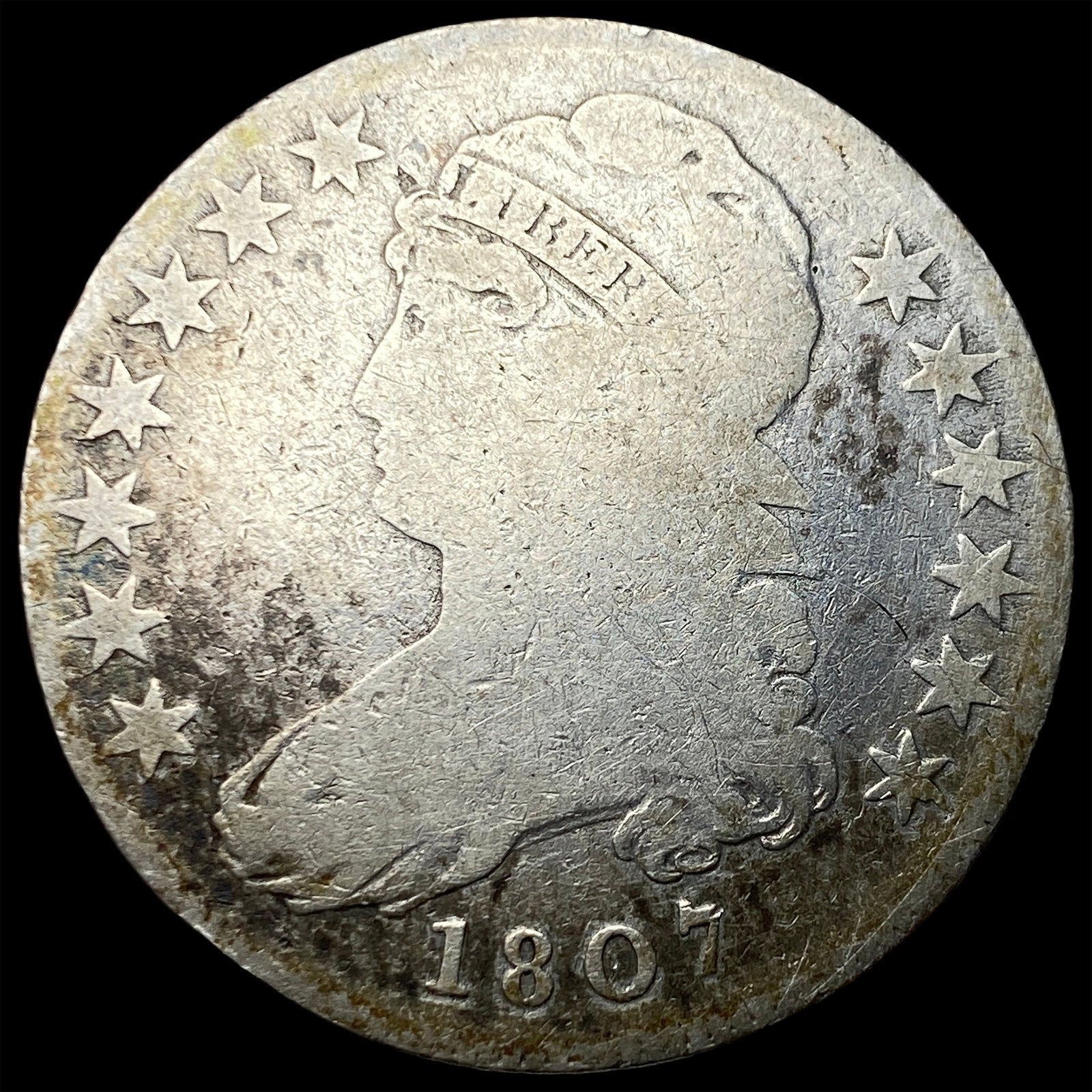 1807 Capped Bust Half Dollar NICELY CIRCULATED (1 of 2)