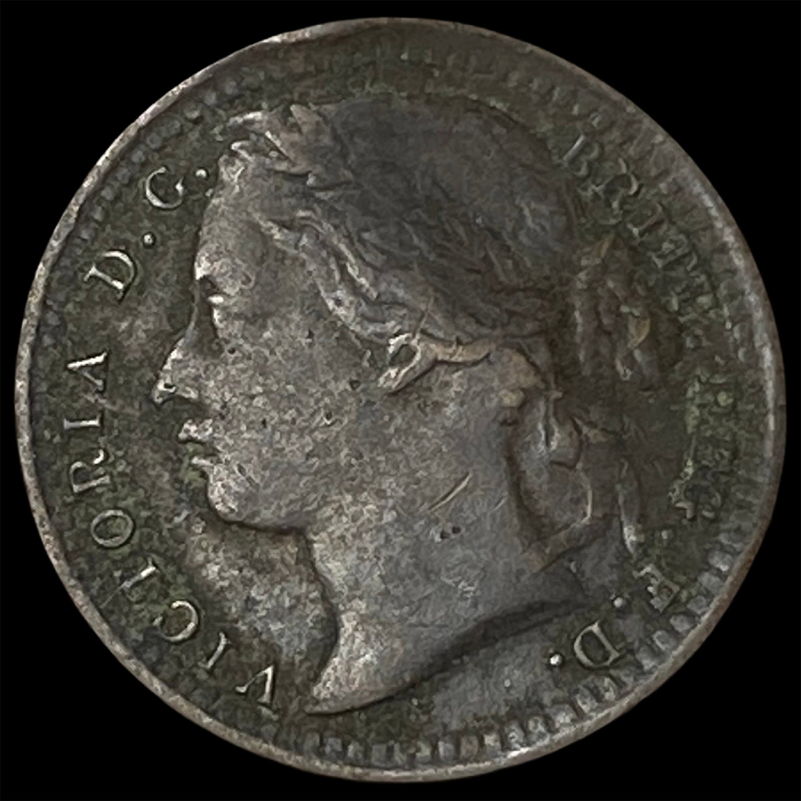 1884 Great Britain Bronze 1/3 Farthing: 1884 Great Britain Bronze 1/3 Farthing