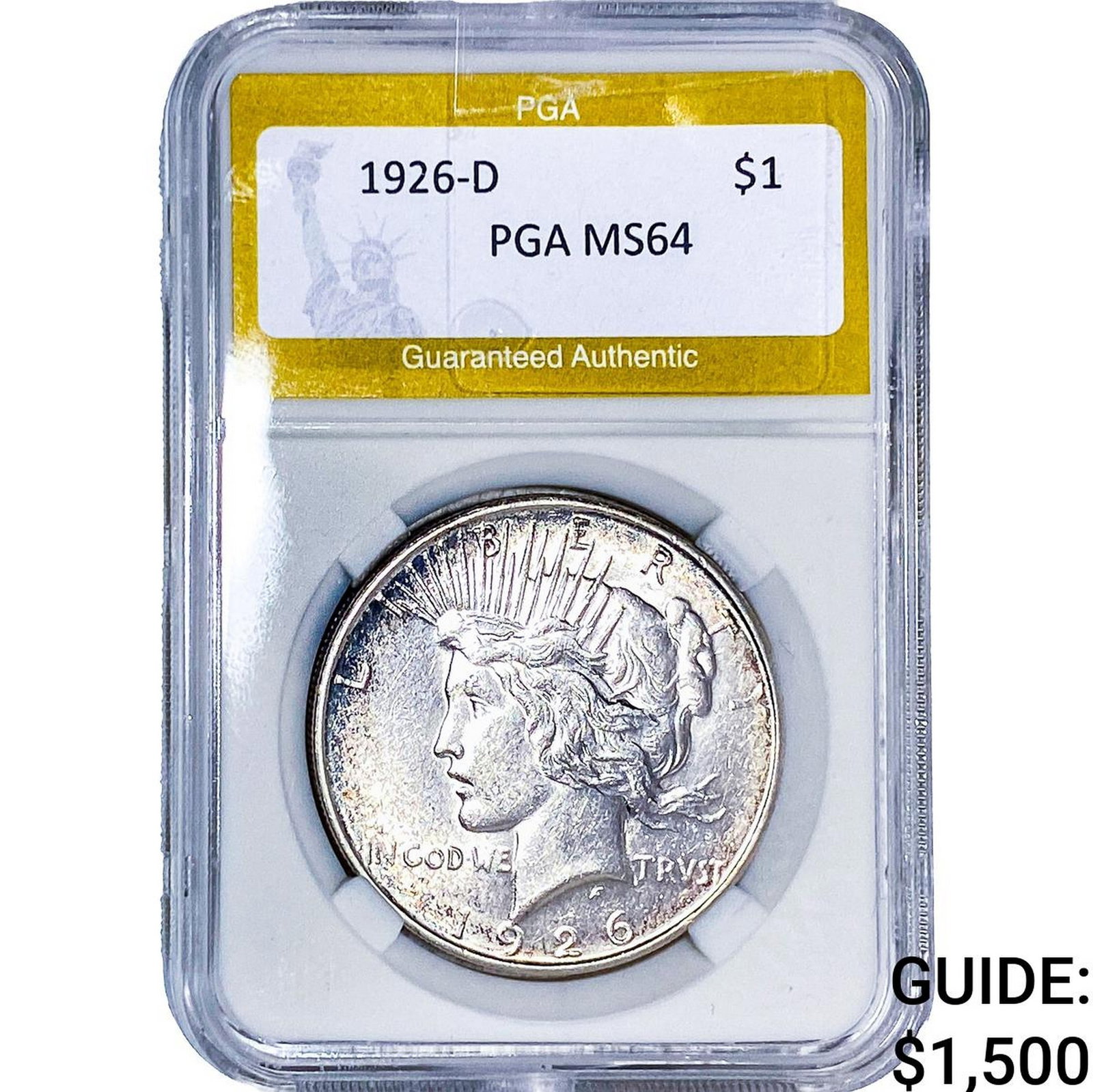 1926-D Silver Peace Dollar PGA MS64 (1 of 2)