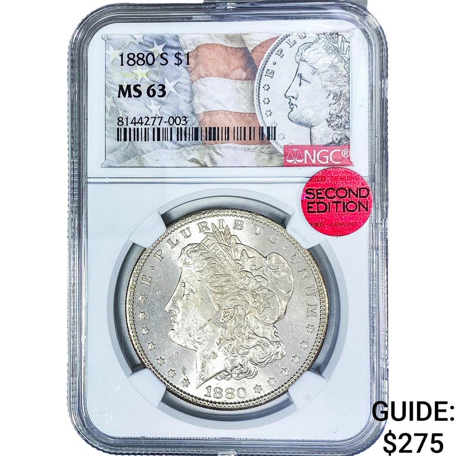 1880-S Morgan Silver Dollar NGC MS63: 1880-S Morgan Silver Dollar NGC MS63