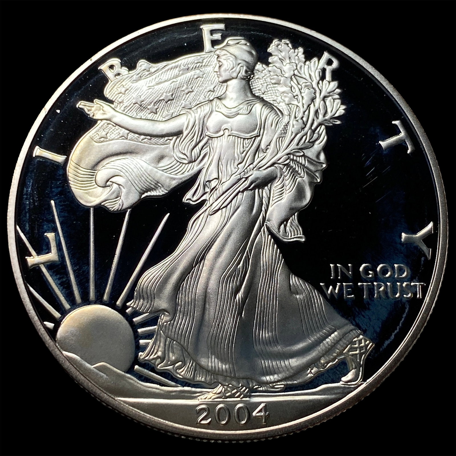 2004-W 1oz Silver American Eagle Proof $1 GEM PROOF (1 of 2)