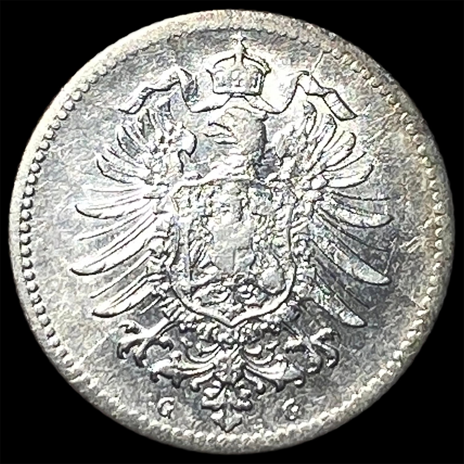 1875G Germany SIlver 20 Pfennig: 1875G Germany SIlver 20 Pfennig