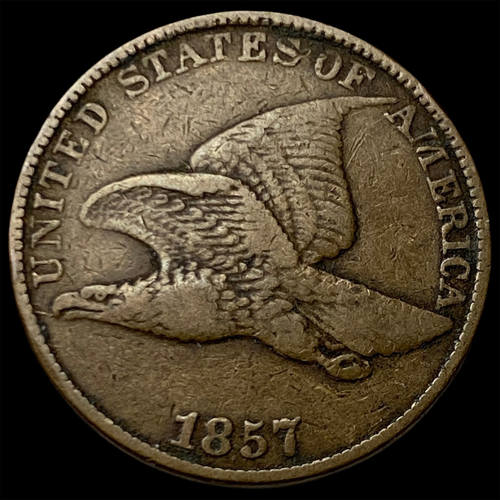 1857 Flying Eagle Cent ABOUT UNCIRCULATED: 1857 Flying Eagle Cent ABOUT UNCIRCULATED