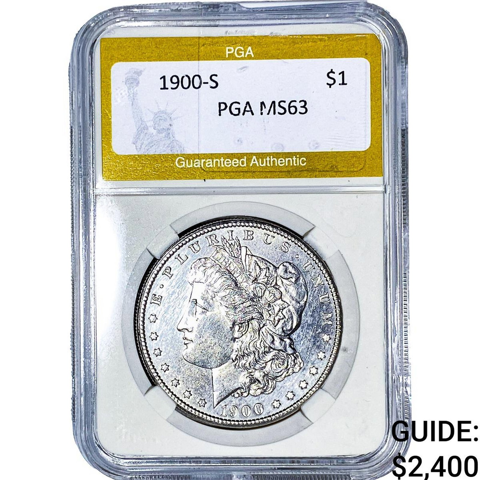 1900-S Morgan Silver Dollar PGA MS63 (1 of 2)