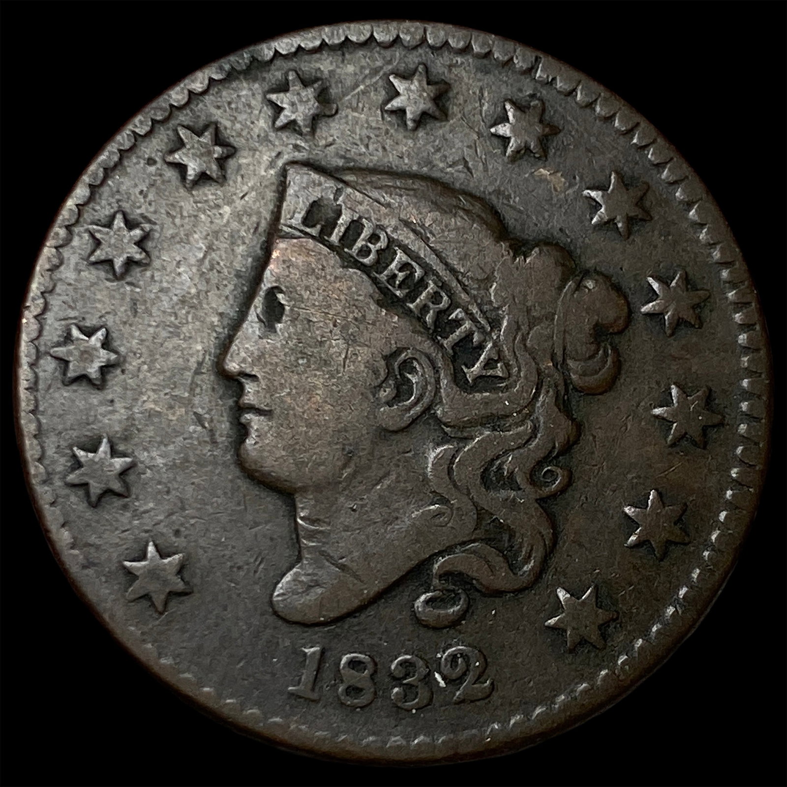 1832 Coronet Head Large Cent LIGHTLY CIRCULATED (1 of 2)