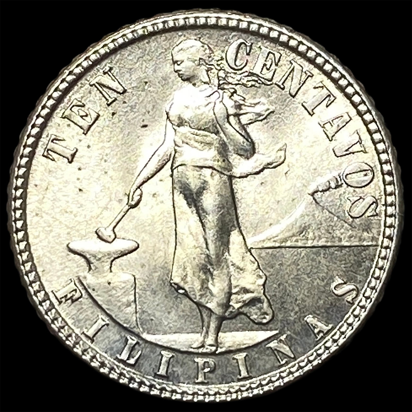 1944-D Philippines Silver 10 Centavos: 1944-D Philippines Silver 10 Centavos