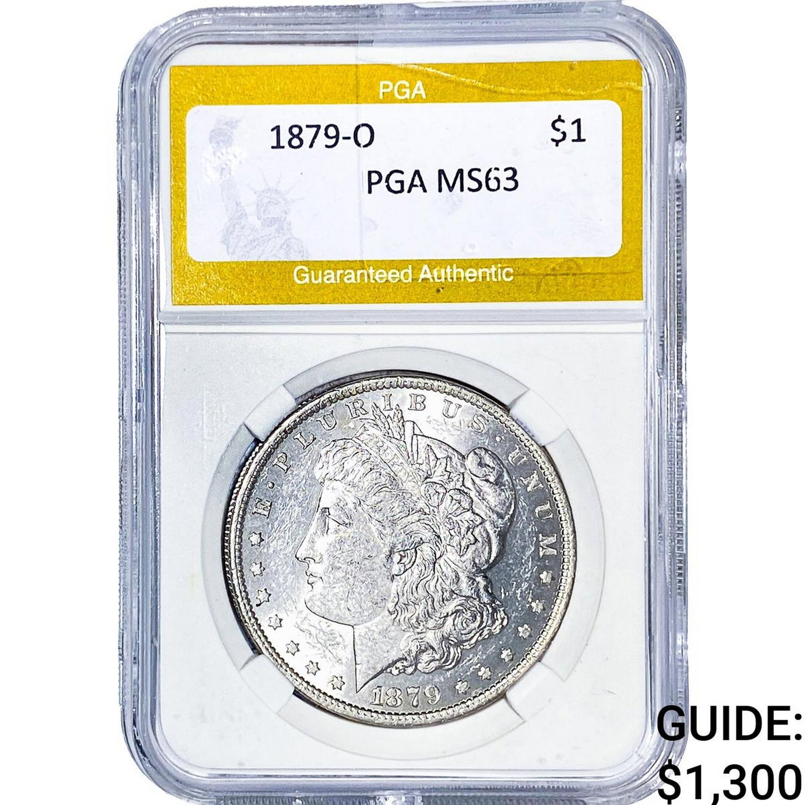 1879-O Morgan Silver Dollar PGA MS63: 1879-O Morgan Silver Dollar PGA MS63