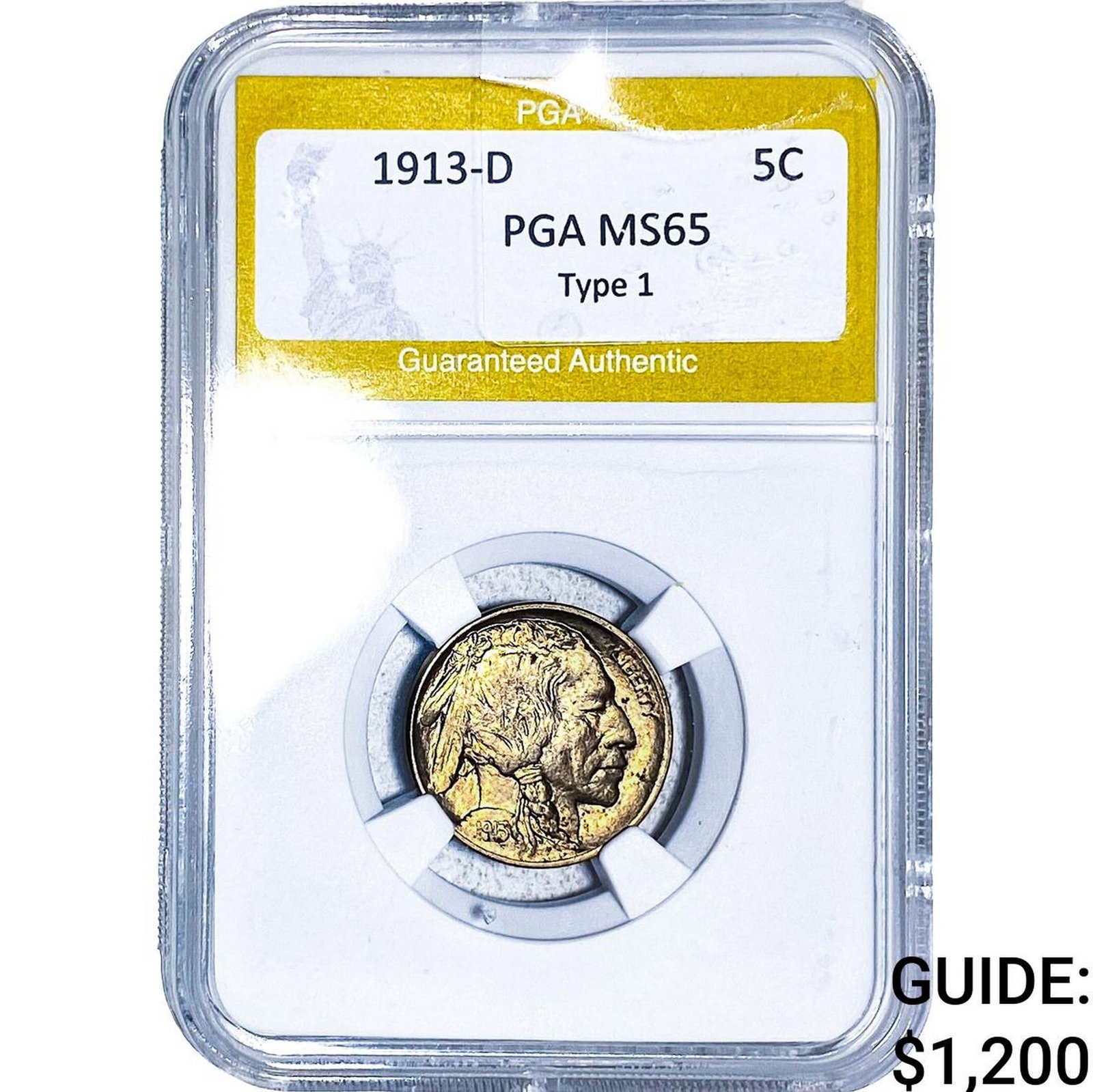 1913-D Buffalo Nickel PGA MS65 (1 of 2)