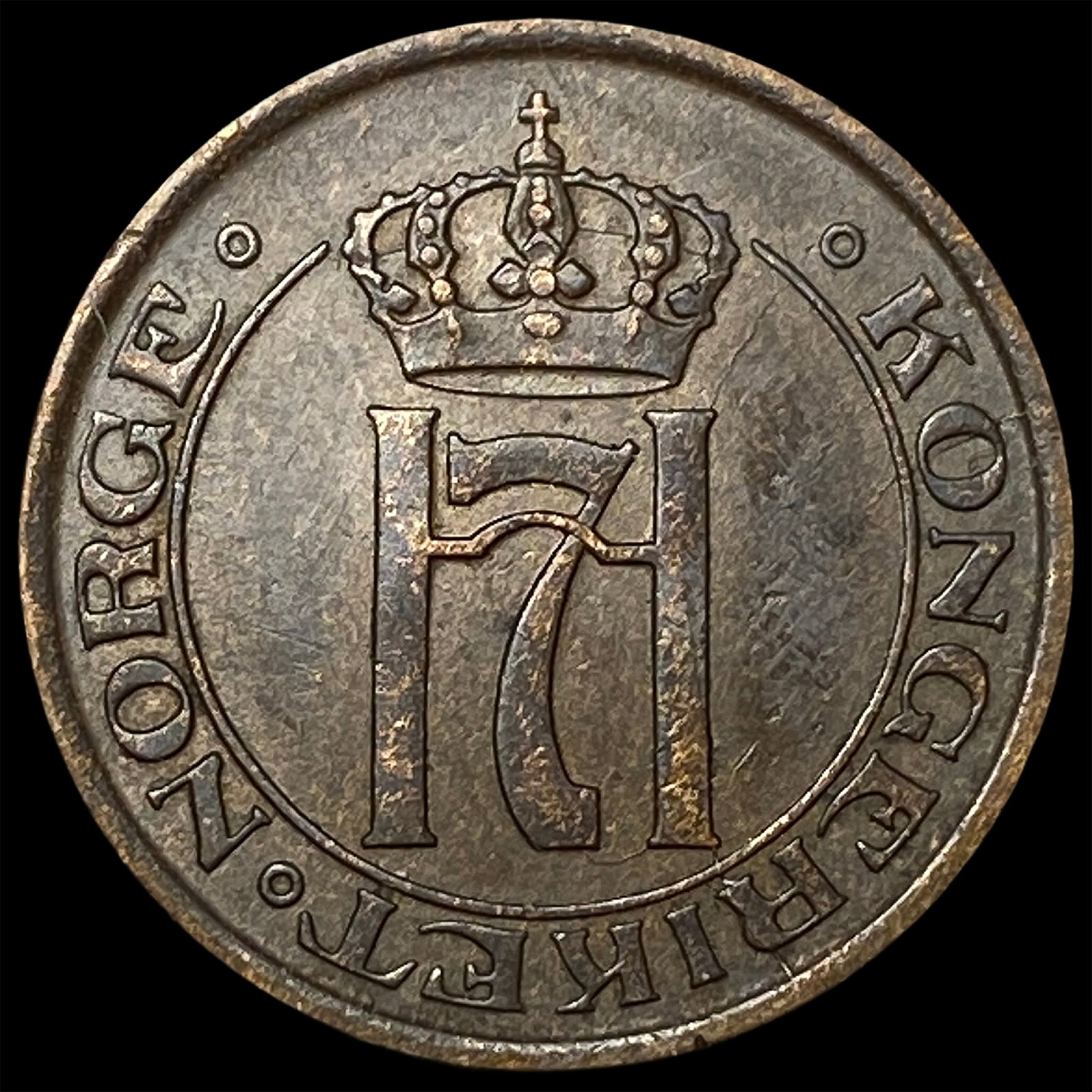 1913 Norway Bronze 2 Ore (1 of 2)