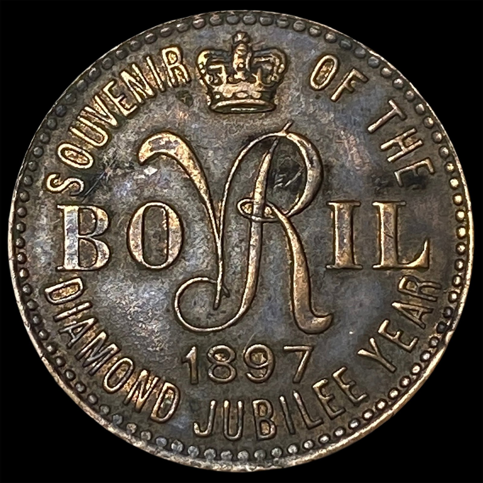 1897 Great Britain Copper Bouril Token: 1897 Great Britain Copper Bouril Token