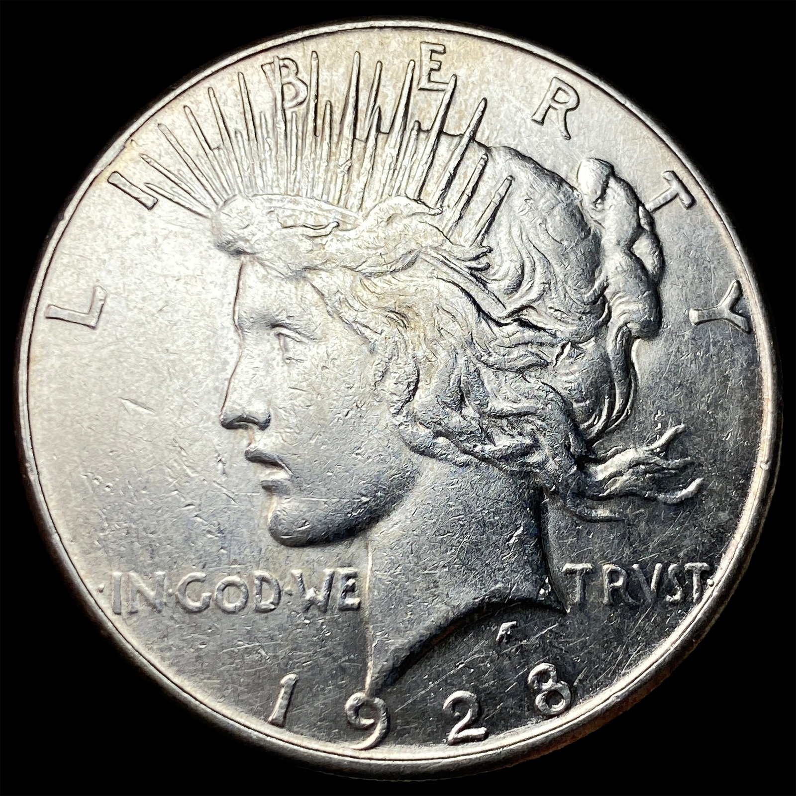 1928-S Peace Silver Dollar CLOSELY UNCIRCULATED: 1928-S Peace Silver Dollar CLOSELY UNCIRCULATED