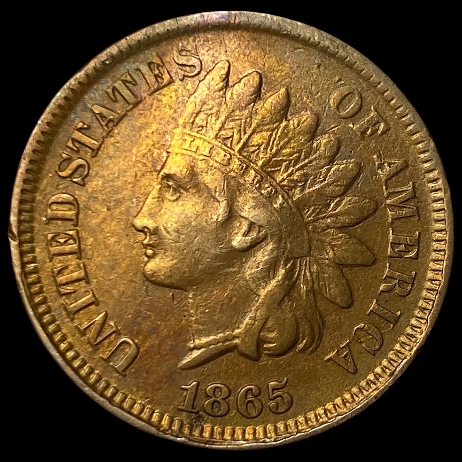 1865 Indian Head Cent CLOSELY UNCIRCULATED: 1865 Indian Head Cent CLOSELY UNCIRCULATED