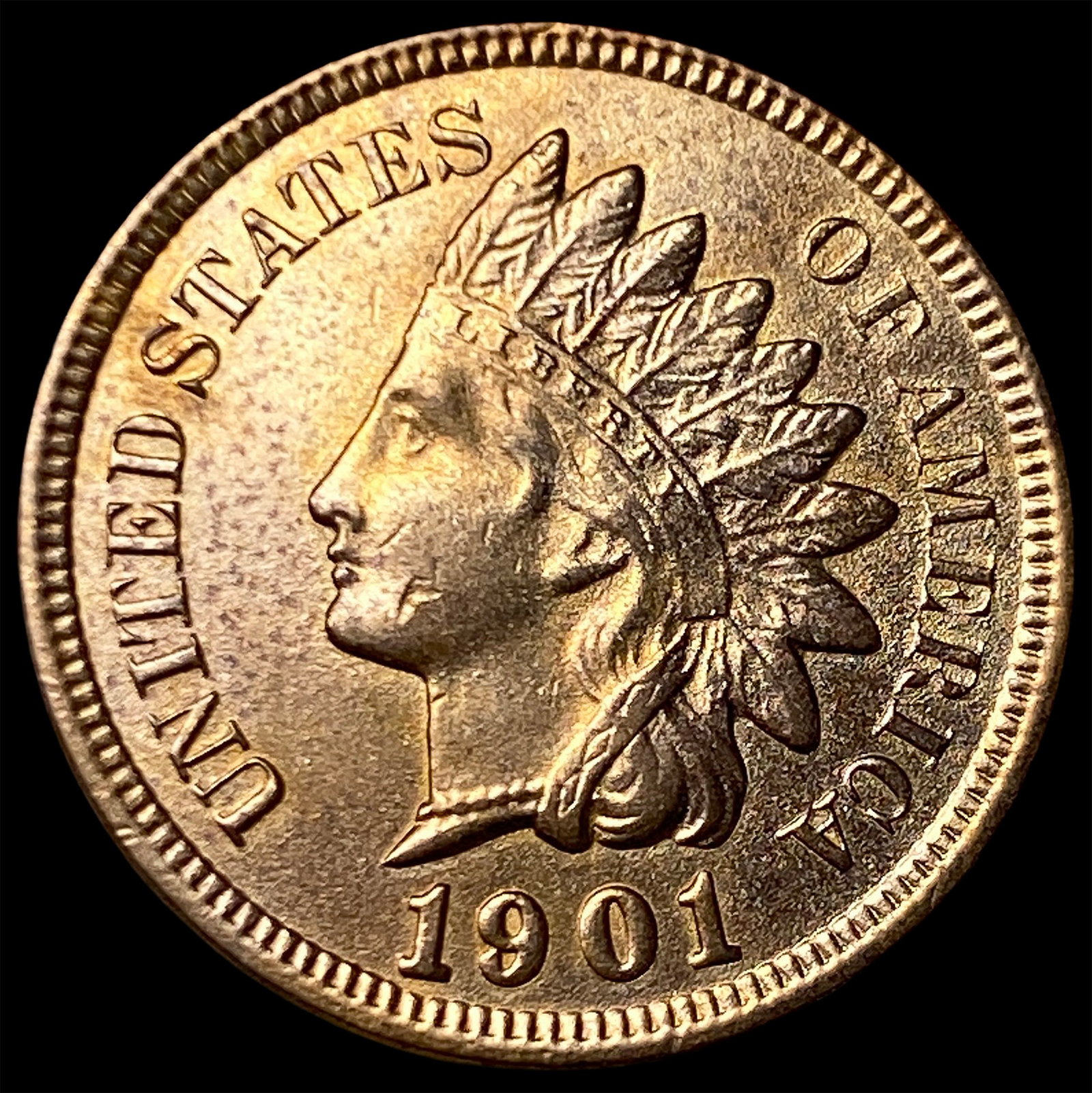 1901 Indian Head Cent CLOSELY UNCIRCULATED (1 of 2)