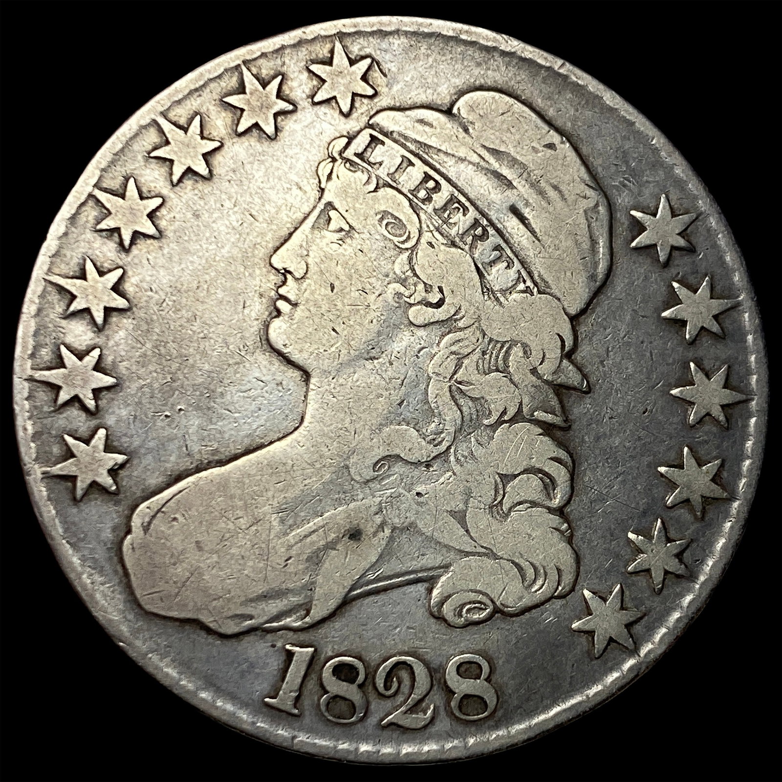 1828 Capped Bust Half Dollar LIGHTLY CIRCULATED (1 of 2)