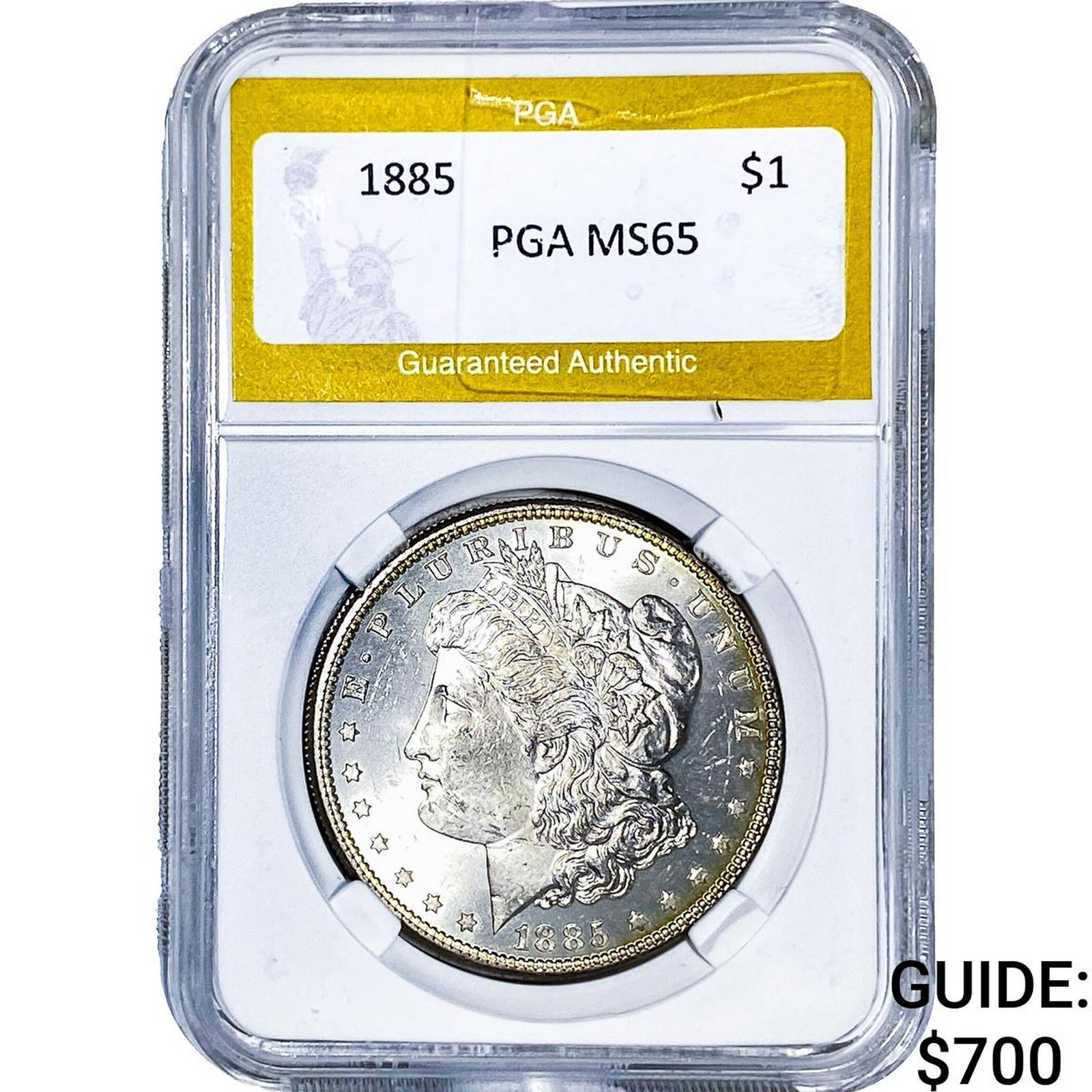1885 Morgan Silver Dollar PGA MS65: 1885 Morgan Silver Dollar PGA MS65