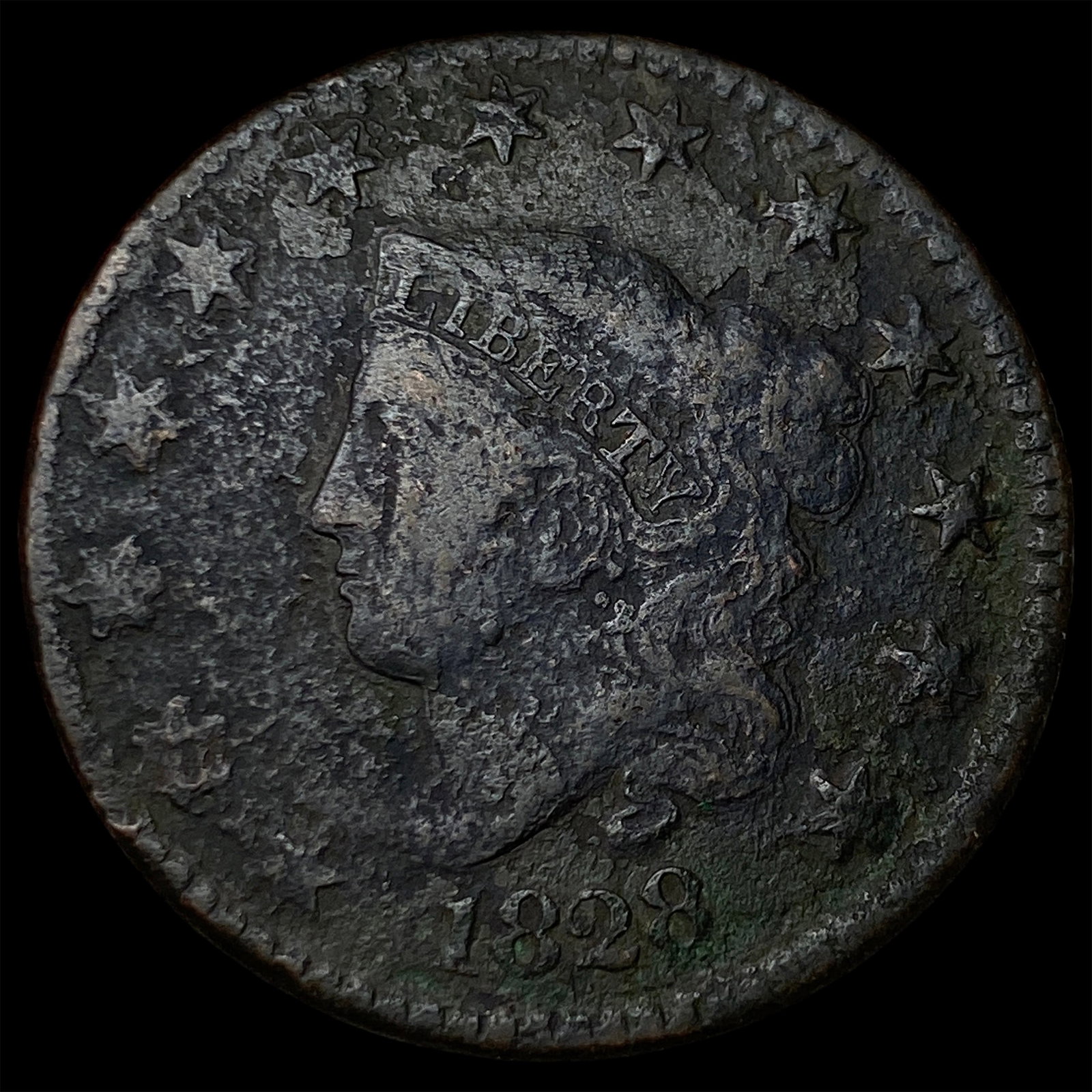 1828 Coronet Head Large Cent NICELY CIRCULATED (1 of 2)