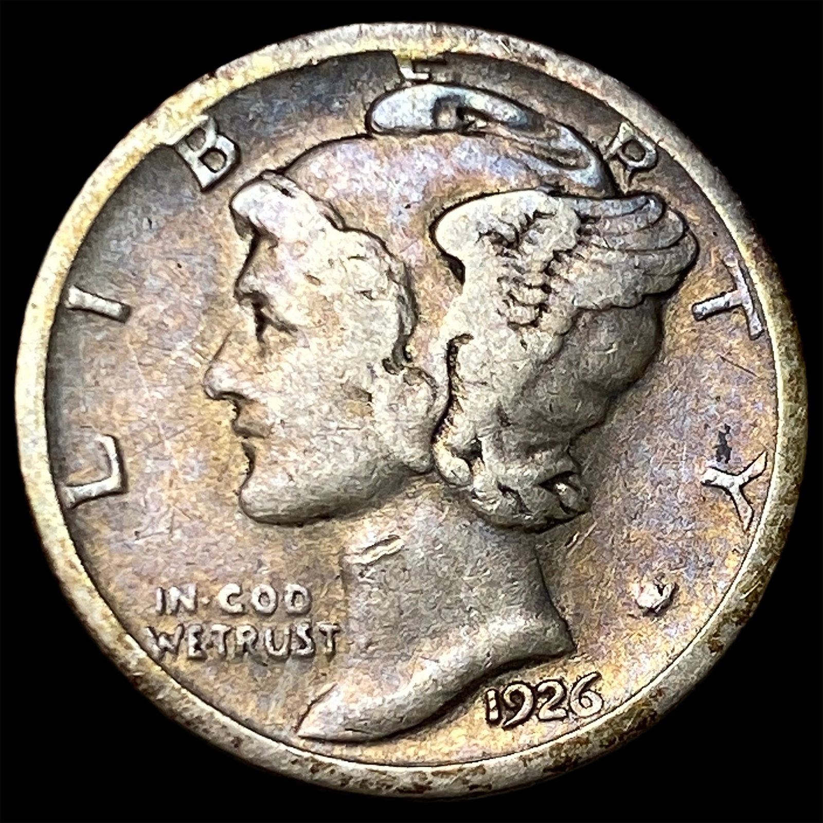1926-S Silver Mercury Dime NEARLY UNCIRCULATED: 1926-S Silver Mercury Dime NEARLY UNCIRCULATED