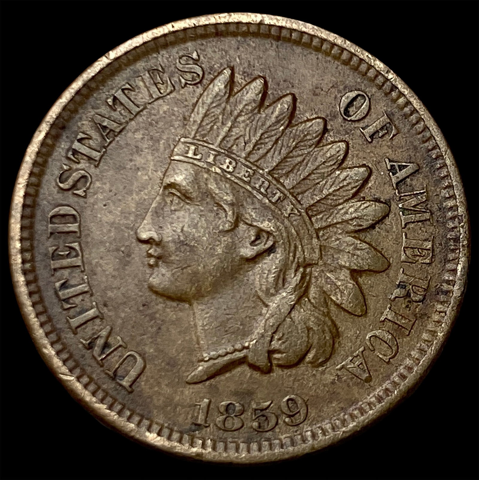 1859 Indian Head Cent CLOSELY UNCIRCULATED (1 of 2)