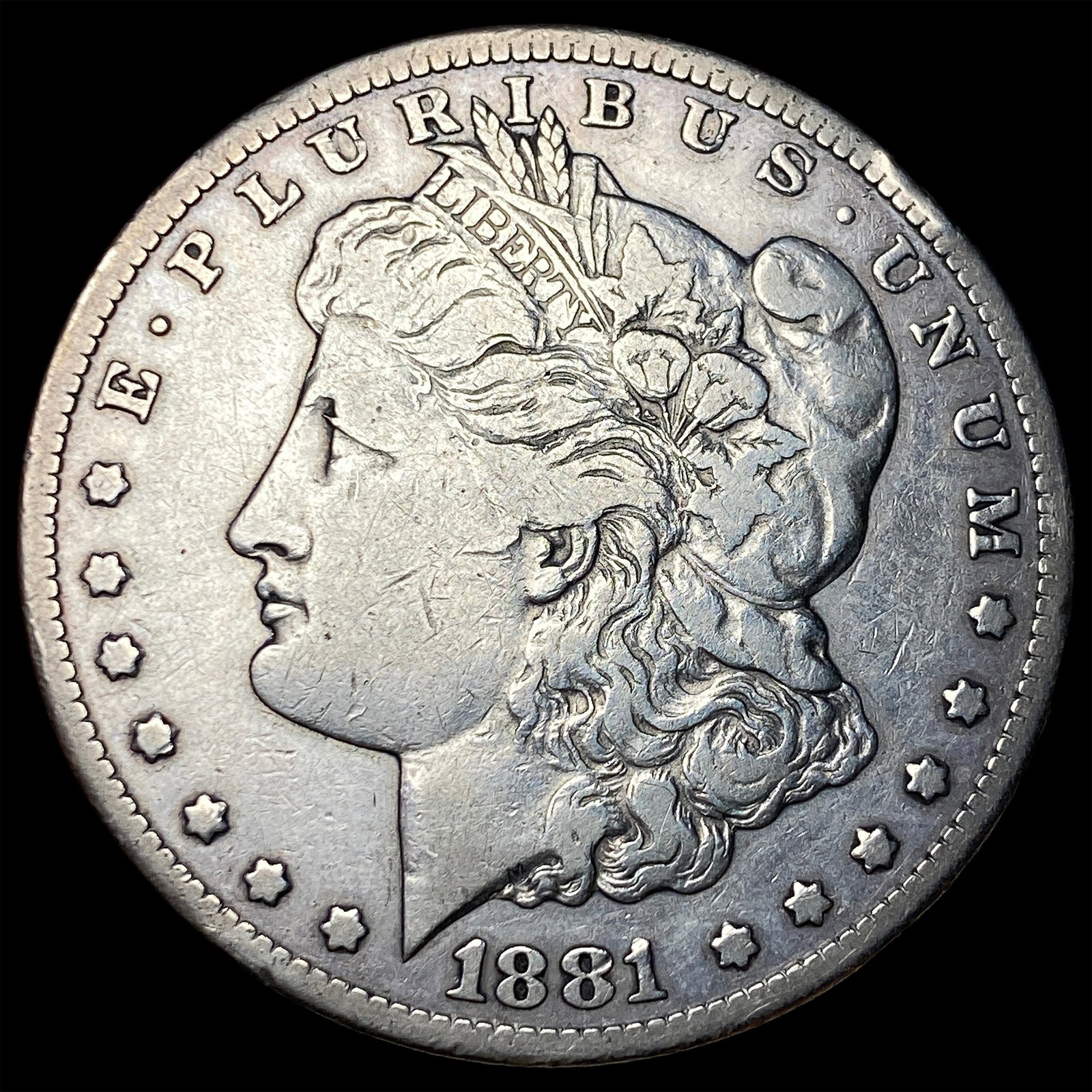 1881-CC Silver Morgan Dollar LIGHTLY CIRCULATED: 1881-CC Silver Morgan Dollar LIGHTLY CIRCULATED
