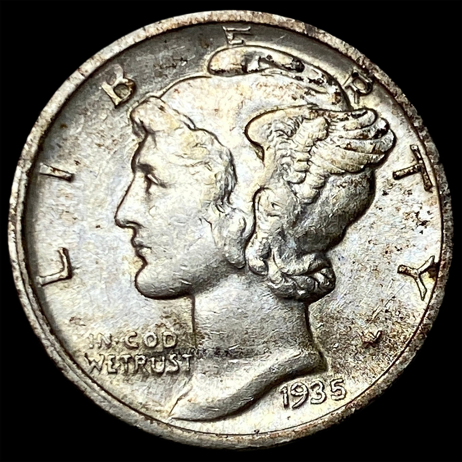 1935-D Silver Mercury Dime CHOICE AU: 1935-D Silver Mercury Dime CHOICE AU