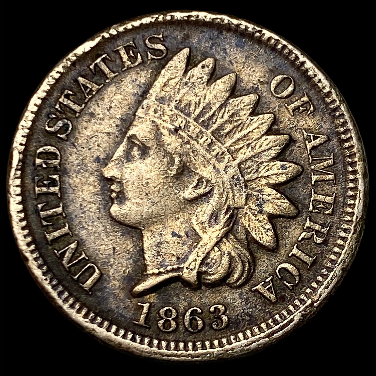 1863 Indian Head Cent NEARLY UNCIRCULATED: 1863 Indian Head Cent NEARLY UNCIRCULATED